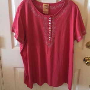 Pink top. Plus size